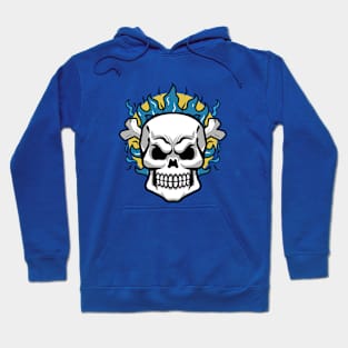 flaming skull Hoodie